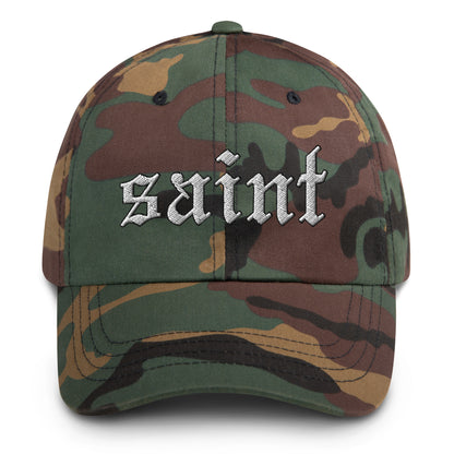 Saint Dad Hat white letters