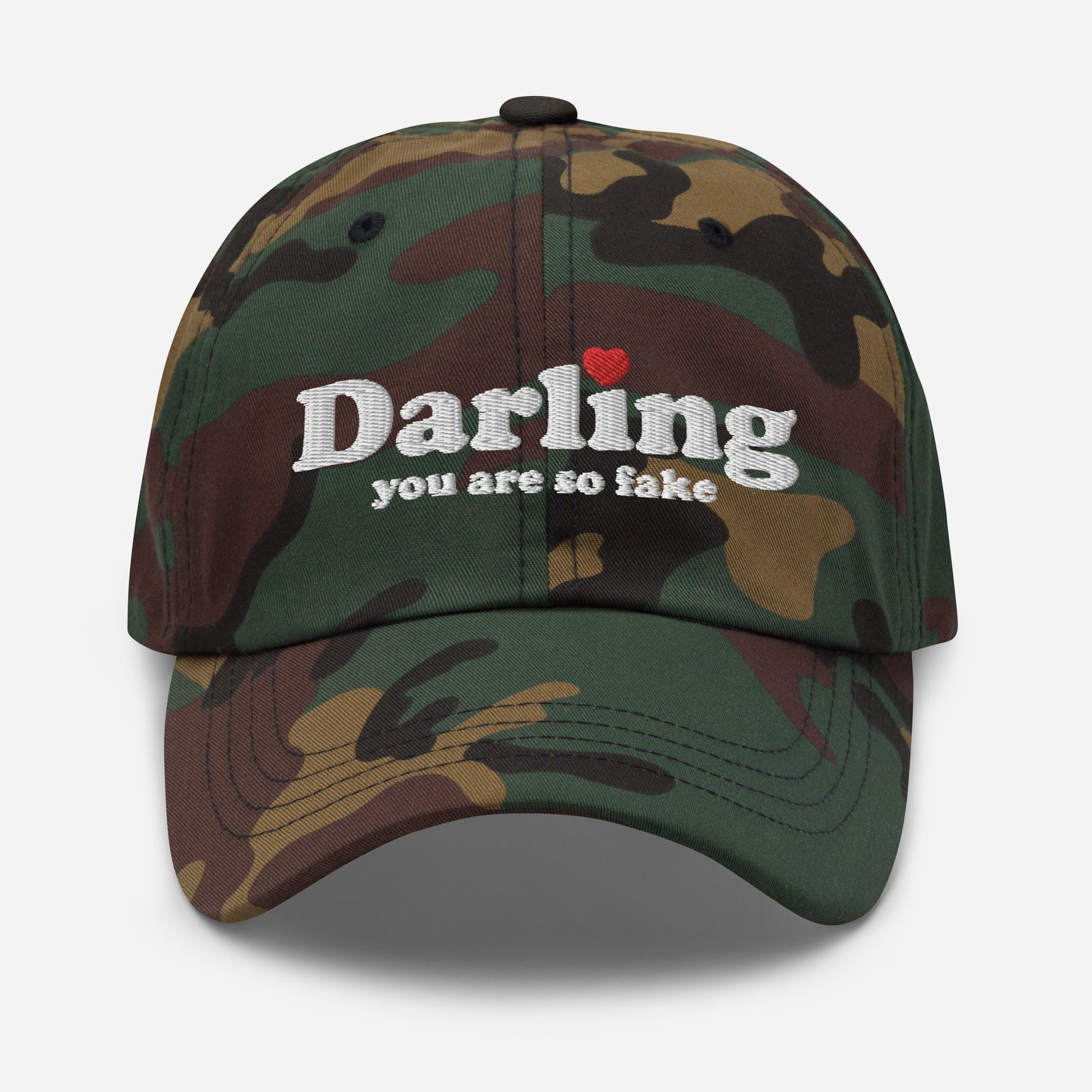 Darling You Are So Fake Dad hat white letters