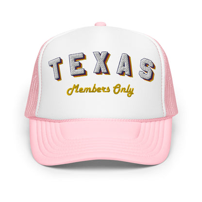 Vintage TX Members Only Foam Trucker Hat