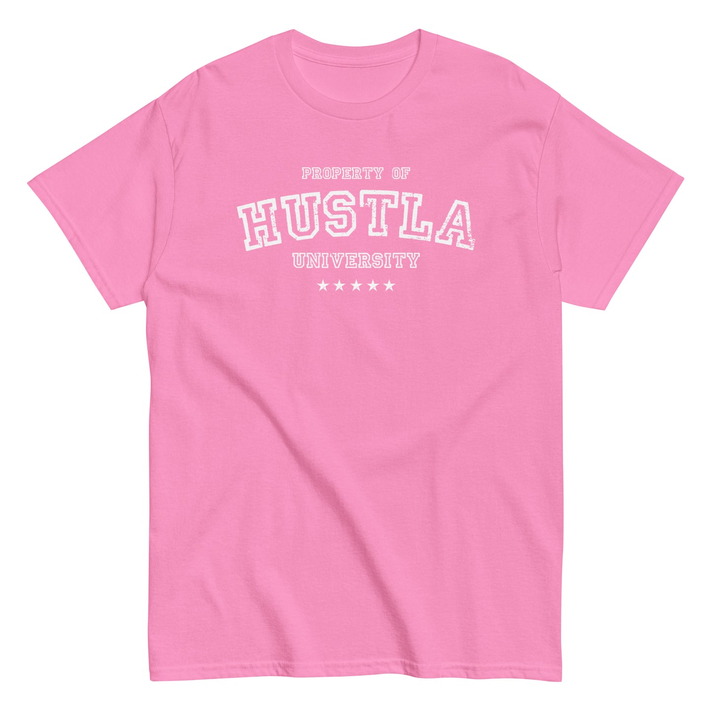 Property Of Hustla University T-Shirt white letters