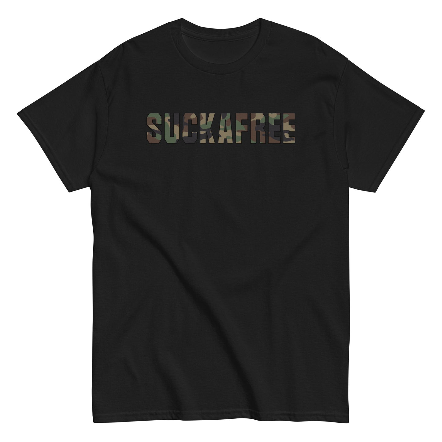 Suckafree Camo T-Shirt black outline