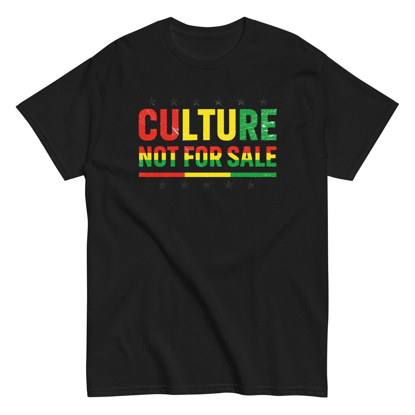 Culture Not For Sale T-Shirt black stars