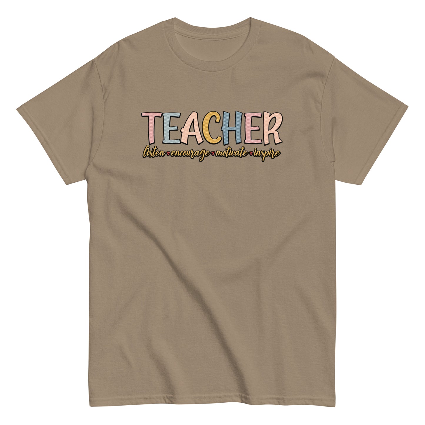 Teacher Listen Encourage Motivate Inspire T-Shirt