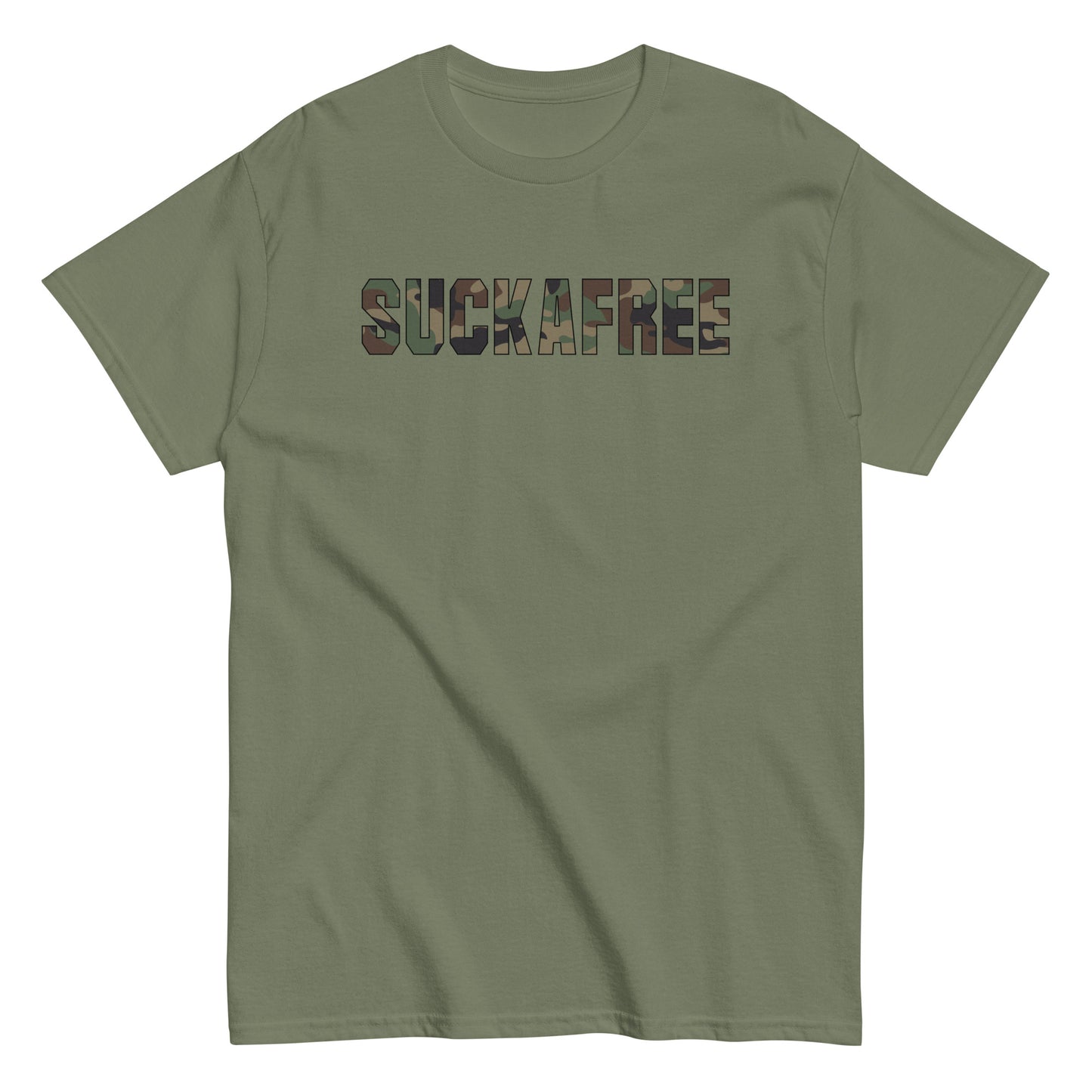 Suckafree Camo T-Shirt black outline