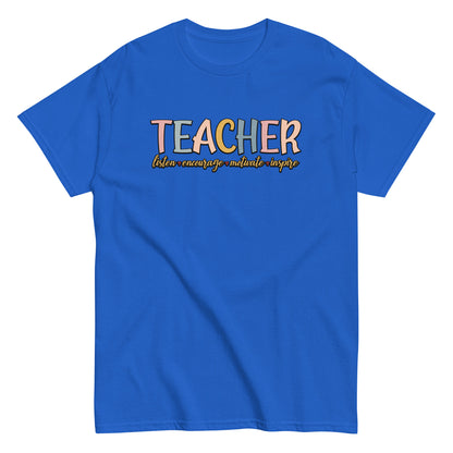 Teacher Listen Encourage Motivate Inspire T-Shirt