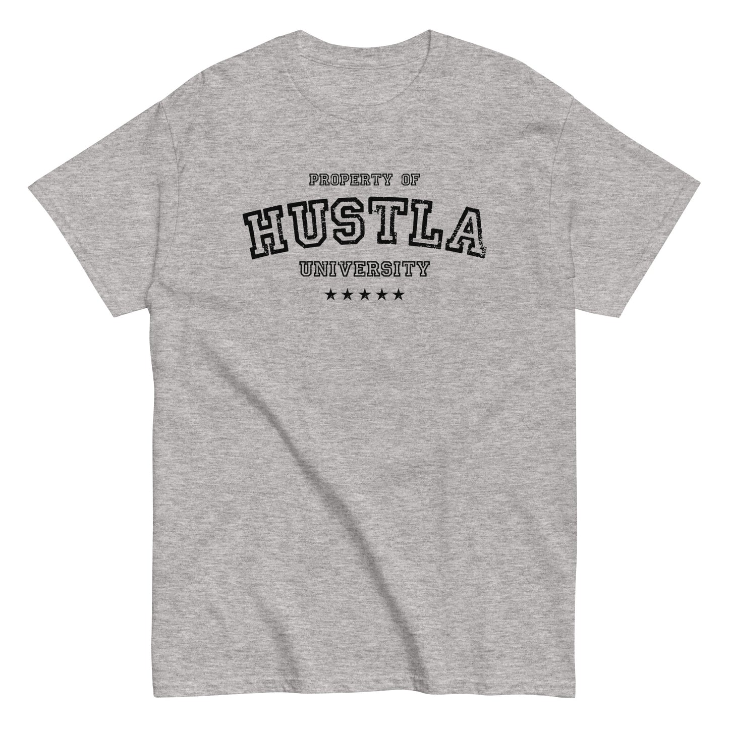 Property Of Hustla University T-Shirt black letters