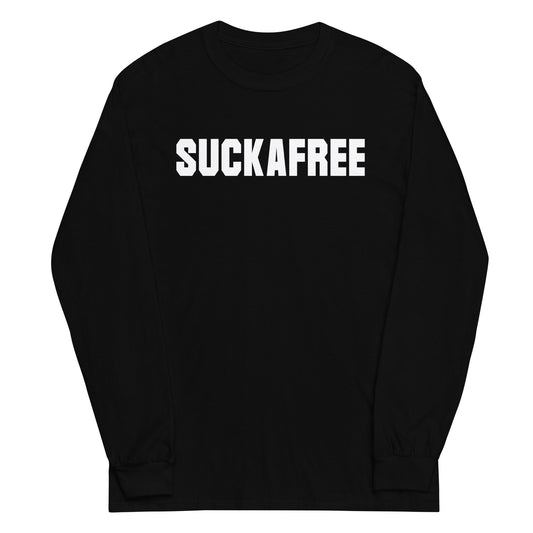 SUCKAFREE Long Sleeve T-Shirt white letters