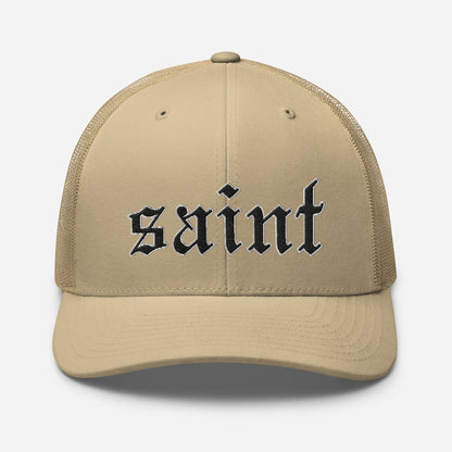 Saint Retro Trucker Cap black letters