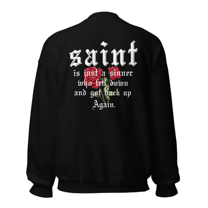 Saint Crewneck Sweatshirt white letters