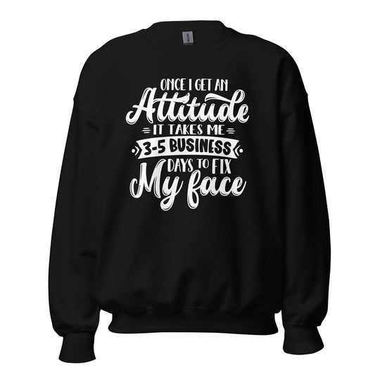 Fix My Face Crewneck Sweatshirt white letters