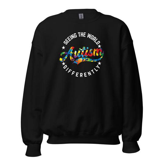 Autism Awareness Seeing The World Differently Crewneck Sweatshirt