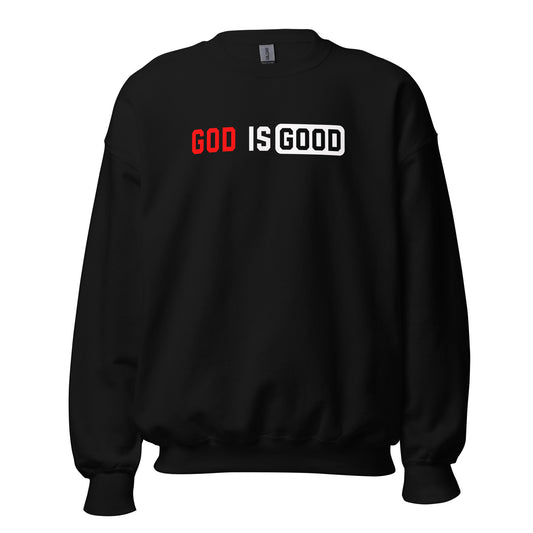 God Is Good Crewneck Sweatshirt white