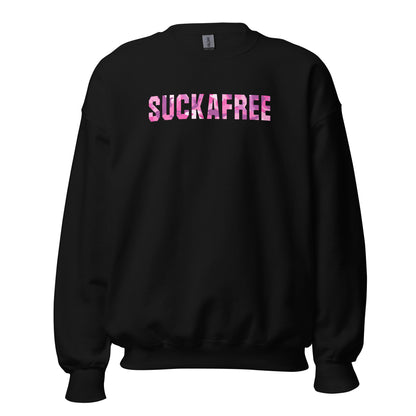 Suckafree Pink Camo Crewneck Sweatshirt