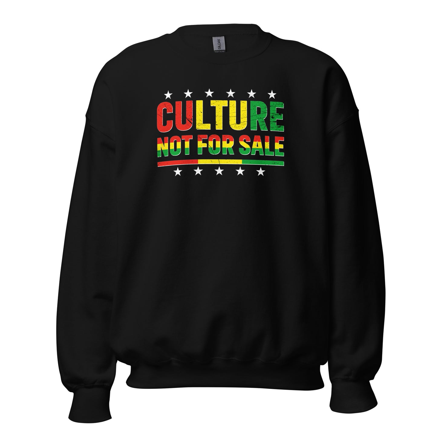 Culture Not For Sale Crewneck Sweatshirt white stars