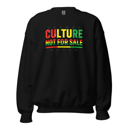 Culture Not For Sale Crewneck Sweatshirt black stars