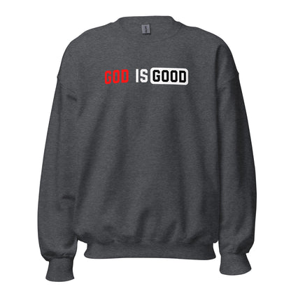 God Is Good Crewneck Sweatshirt white