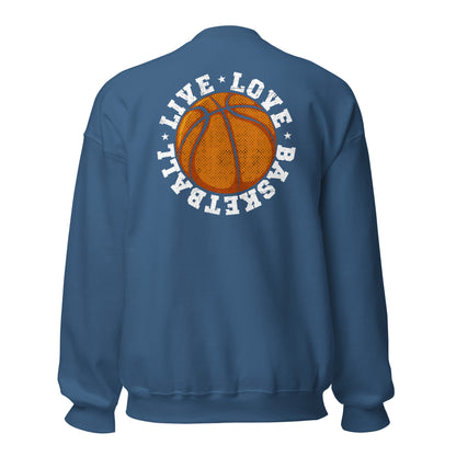 Live Love Basketball Crewneck Sweatshirt