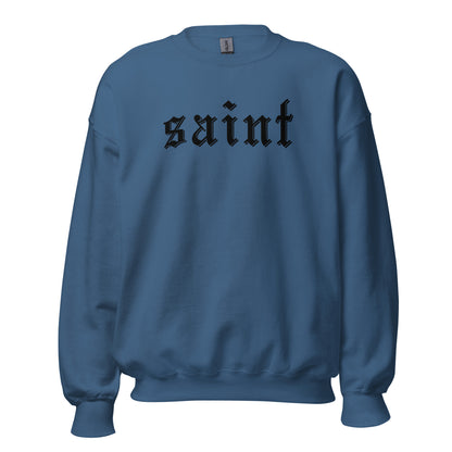 Saint Crewneck Sweatshirt black letters