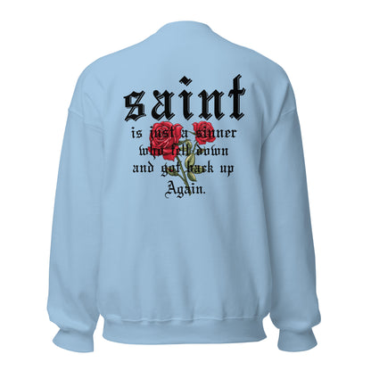 Saint Crewneck Sweatshirt black letters