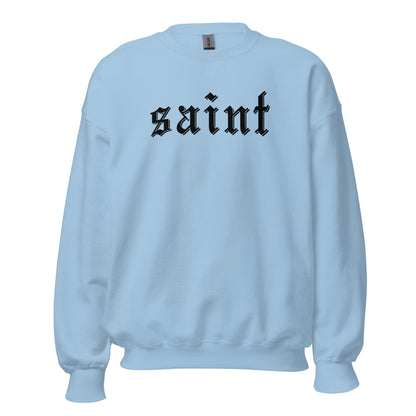 Saint Crewneck Sweatshirt black letters