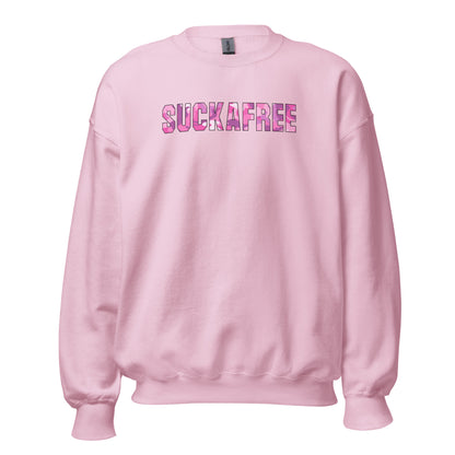 Suckafree Pink Camo Crewneck Sweatshirt