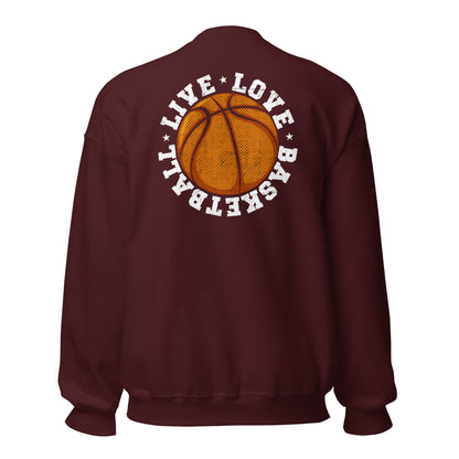 Live Love Basketball Crewneck Sweatshirt