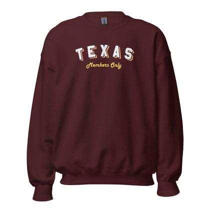 Vintage TX Members Only Crewneck Sweatshirt