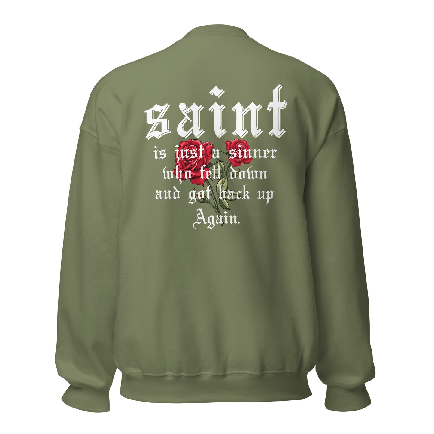 Saint Crewneck Sweatshirt white letters