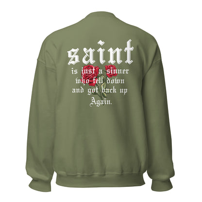 Saint Crewneck Sweatshirt white letters