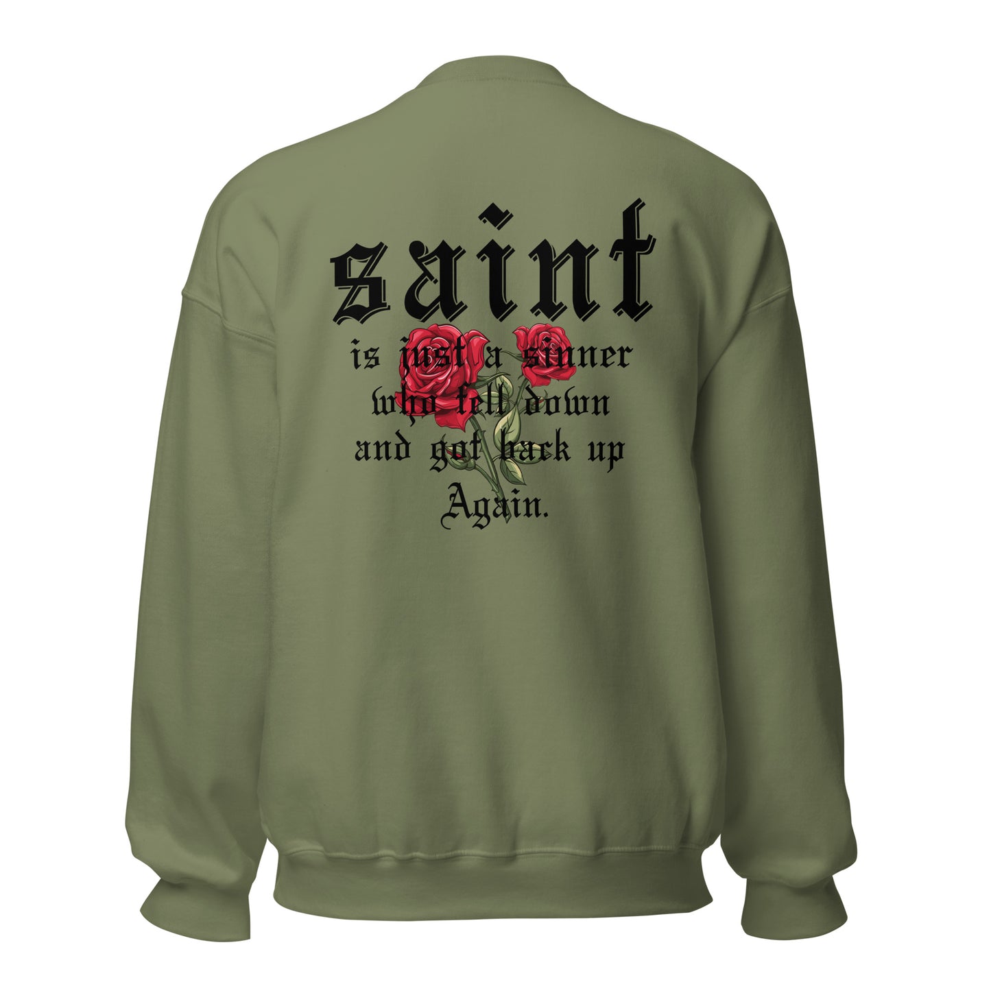 Saint Crewneck Sweatshirt black letters