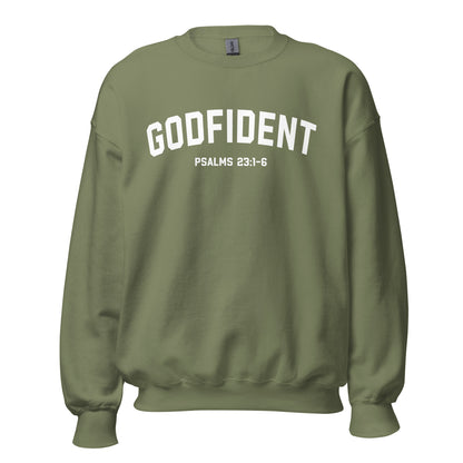 Godfident Crewneck Sweatshirt white letters