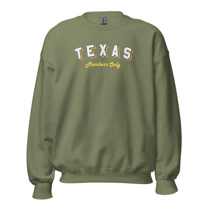 Vintage TX Members Only Crewneck Sweatshirt