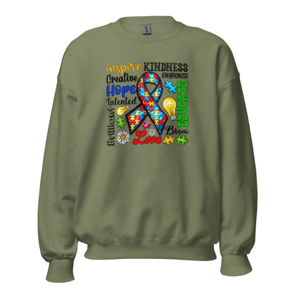 Autism Awareness Inspired Crewneck Sweatshirt