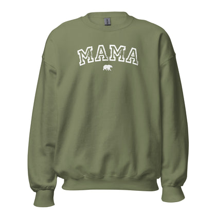 MAMA Bear Crewneck Sweatshirt white letters