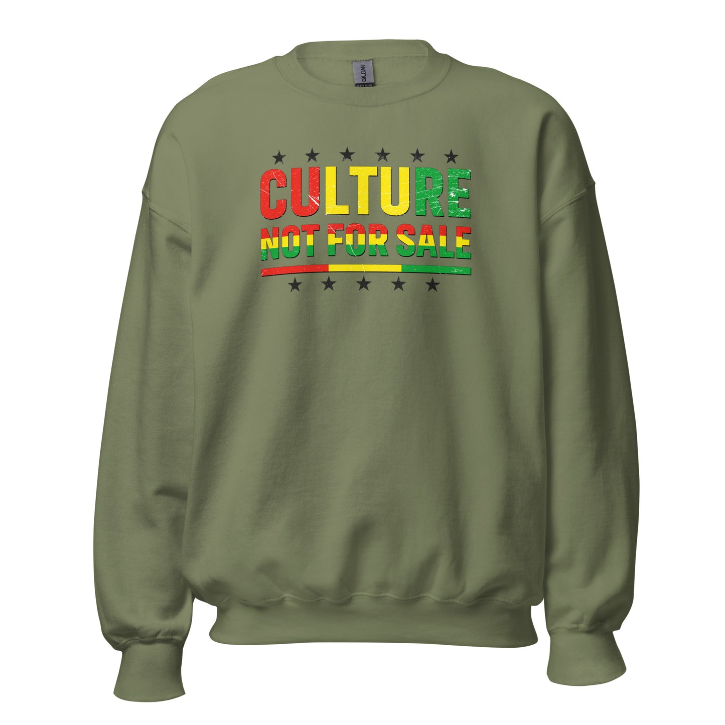 Culture Not For Sale Crewneck Sweatshirt black stars