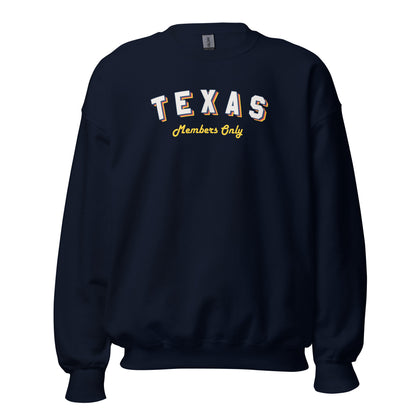 Vintage TX Members Only Crewneck Sweatshirt