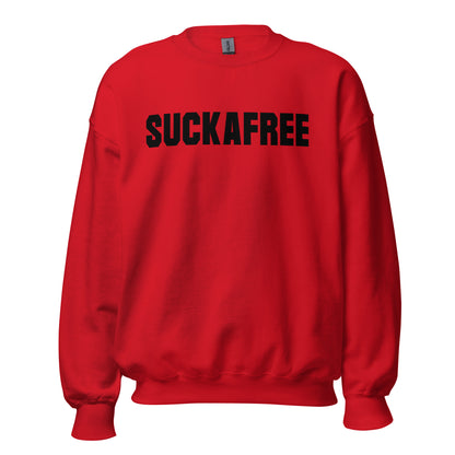 SUCKAFREE Crewneck black letters