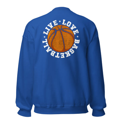 Live Love Basketball Crewneck Sweatshirt