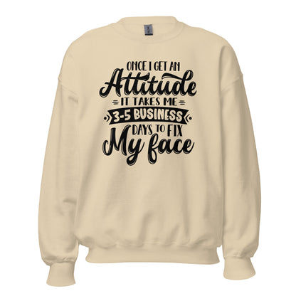 Fix My Face Crewneck Sweatshirt black letters