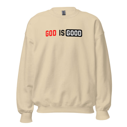 God Is Good Crewneck Sweatshirt black