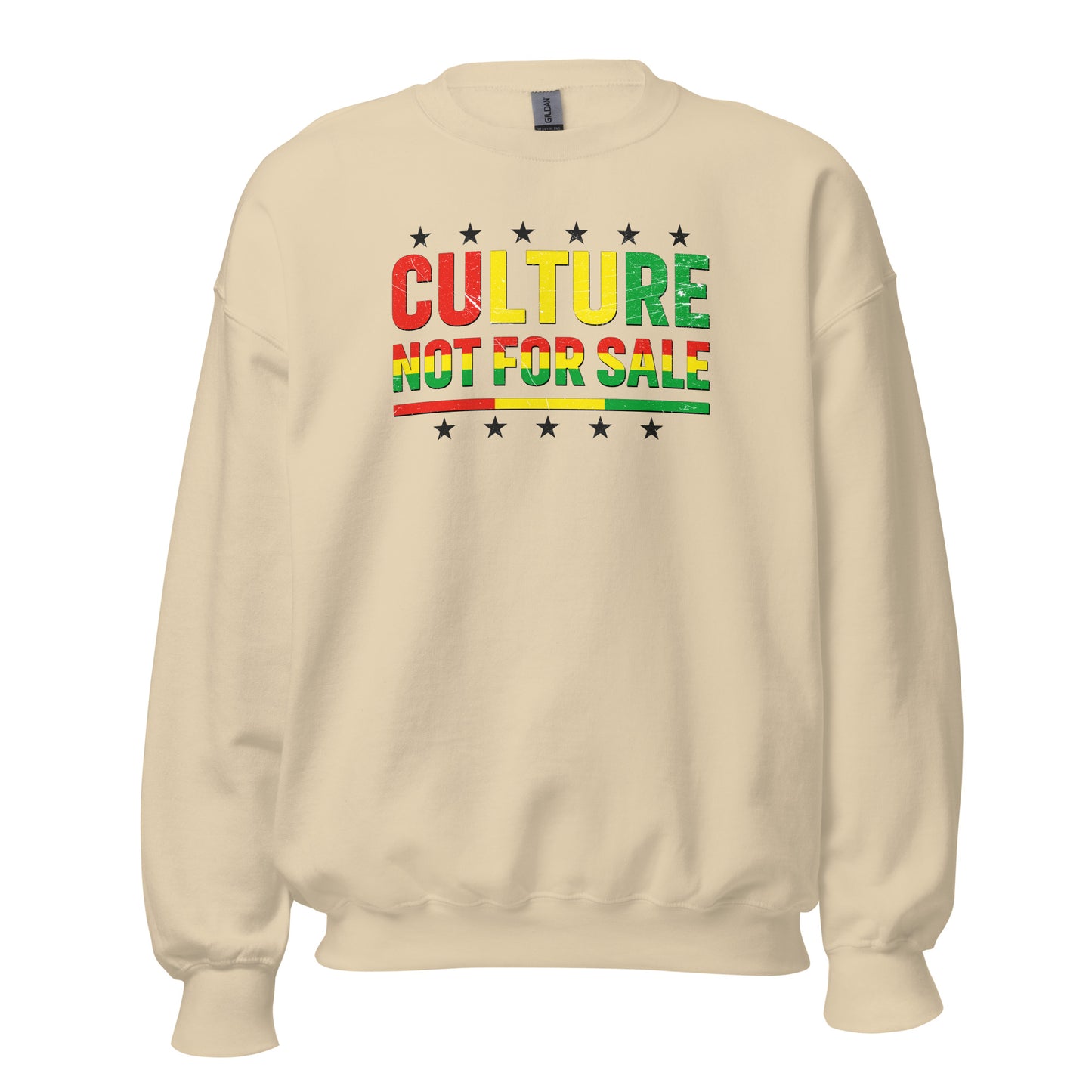 Culture Not For Sale Crewneck Sweatshirt black stars