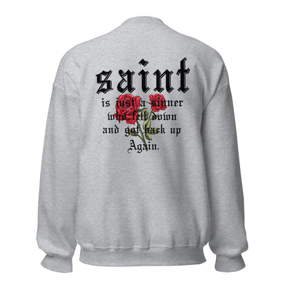 Saint Crewneck Sweatshirt black letters