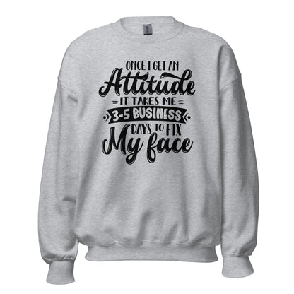 Fix My Face Crewneck Sweatshirt black letters