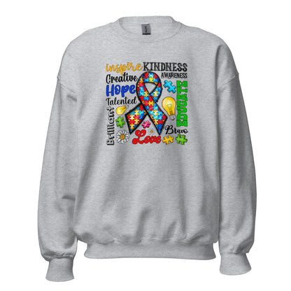 Autism Awareness Inspired Crewneck Sweatshirt