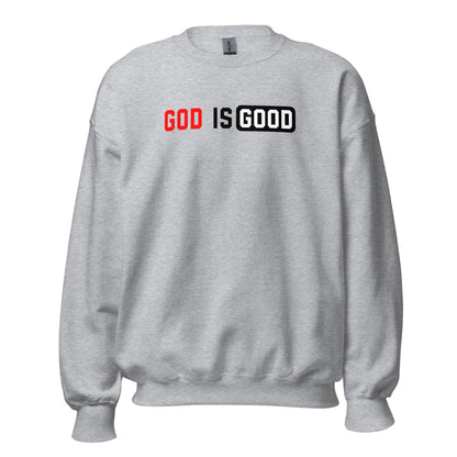 God Is Good Crewneck Sweatshirt black