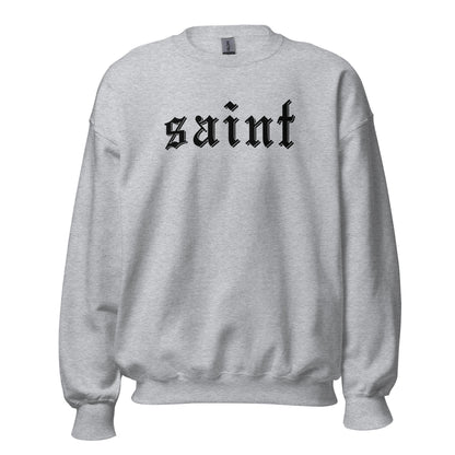 Saint Crewneck Sweatshirt black letters