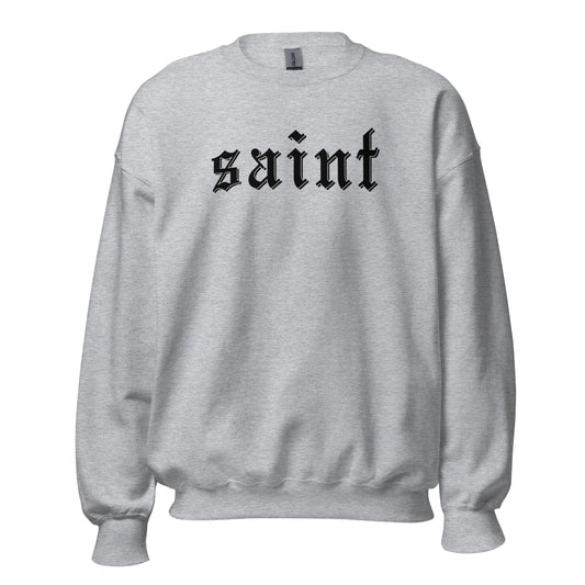 Saint Crewneck Sweatshirt black letters