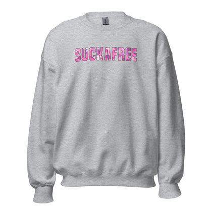 Suckafree Pink Camo Crewneck Sweatshirt