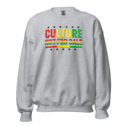 Culture Not For Sale Crewneck Sweatshirt black stars