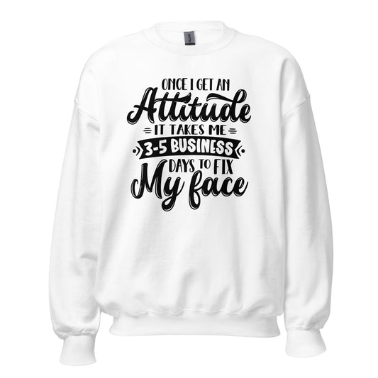 Fix My Face Crewneck Sweatshirt black letters